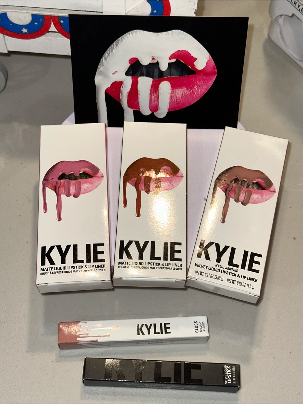 Kylie Cosmetics Matte Lipstick & Liner Set — Pink, Brown, Nude